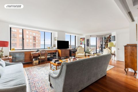 Enjoy the tranquility of waterfront living with the conveniences of cosmopolitan life in this impressive Battery Park City home. Boasting 5 bedrooms, 3 bathrooms, and 2,300 square feet of living space, this high-floor home offers a flawless layout an...