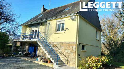 A33792JW56 - Situated just outside the picturesque village of Lignol, this charming south-facing 3-bedroom neo-Breton house offers serene living with no direct neighbors. Ideally located just a 7-minute drive from the historic town of Guémené-sur-Sco...