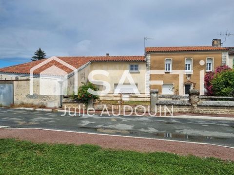 Située à 5 Min de Matha direction Cognac, cette belle maison en pierres d'une superficie de 110 m2 sur Terrain de 340 m2 comprend : Entrée, salle à manger, cuisine, salon, séjour, wc Etage : Palier desservant 2 chambres et un bureau, salle de bains D...