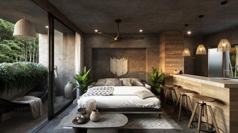 Welcome to an oasis of tranquility in Tulum where the magic of nature merges with the elegance of architectural design. This boutique condo hotel composed of 16 units redefines the experience of living in harmony with the environment. div div div Ins...