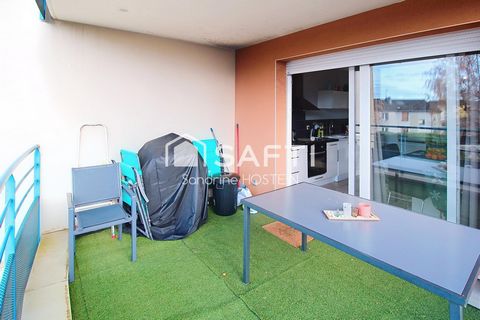 Bel appartement de 63m2 2 Chambres, Terrasse, cave et garage!
