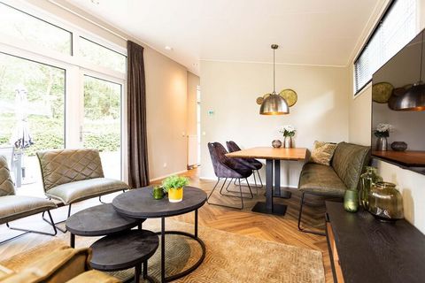 Ten nowoczesny domek położony jest na terenie naturalnego parku wakacyjnego Resort Veluwe, który został otwarty w 2021 roku. Znajduje się 2,5 km od małego, przytulnego centrum Garderen, 22 km na zachód od miasta Apeldoorn, nad pięknym Veluwe. Domek j...