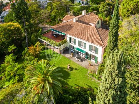 Homestead with 4,687 sqm of land and a 678 sqm 6 bedroom villa with an incomparable view over the city of Funchal, Madeira, capturing the vibrant rooftops and the shimmering ocean. This magnificent residence is spread over three floors. Of the six be...