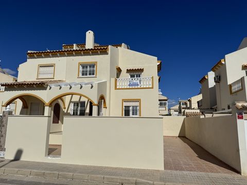 This fantastic 2 bedrooms, 2 bathrooms South Facing Quad house is located in Playa Flamenca.. Just a few minutes walk from the Zenia Boulevard and weekly Saturday market. The property offers fantastic outside space, with a spacious tiled front garden...