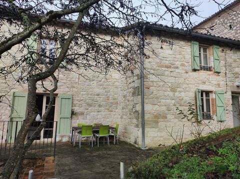 In a small village near Gaillac, quiet and with panoramic views, magnificent stone house of about 190 m2 totally renovated in 2008. It is composed of three levels. Ground floor: 1 living room with fireplace, 1 living room with open kitchen, 1 indepen...