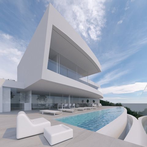 Striking new build villa in Moraira with spectacular sea views. This project is ready to start and build your dream home. being build on a 1237m2 plot and a large 600m2 build, this villa is ready to make your dreams come true. For more information pl...