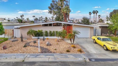 This Mid-Century home is located in Palm Desert Country Club, boasting breathtaking views, a prime location, and a position right on the golf course! The beautiful Atrium entryway not only provides privacy but also serves as a transitional space that...