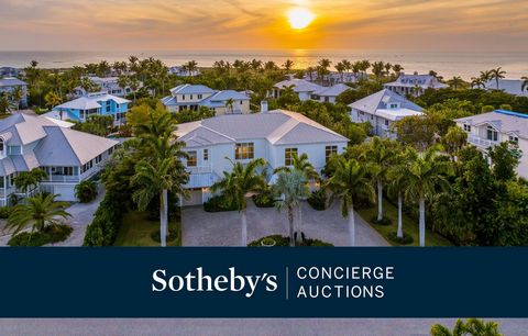 Currently Listed for $4.725M | No Reserve | Starting Bids Expected Between $1.5M-$3M This beautiful custom-designed home has convenient private beach access. Located on Gasparilla Island, this modern home has all the amenities you could want. High-en...