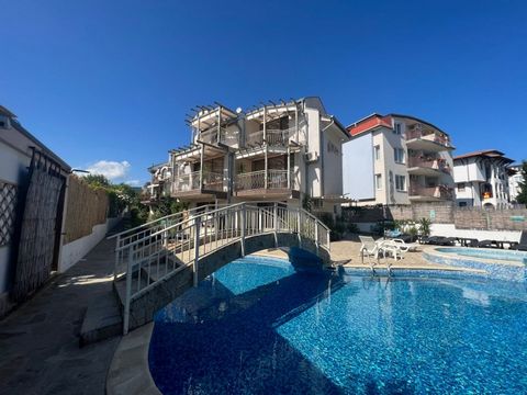 We offer for sale 2 BED apartment in the “Melodie” complex, Sveti Vlas The apartment has a total area of 86,7 sq.m., is located on the ground floor and consists of: a bright, spacious living room with a kitchenette and dining area, 2 bedroomс, a bath...
