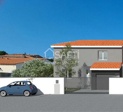 maison R+1 de 94 m² Habitable 3 chambres avec garage sur un terrain de 250 m² en cours de construction