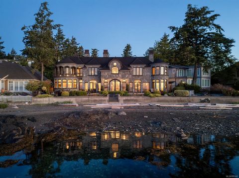 Welcome to this sophisticated West Coast waterfront retreat w/ sweeping views of the Gulf Islands & Mount Baker. This stunning stone residence features soaring ceilings & expansive windows, immersing you in the breathtaking surroundings. Designed for...