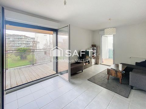 Appartement T2 loué Lumineux avec double terrasse et parking privatif