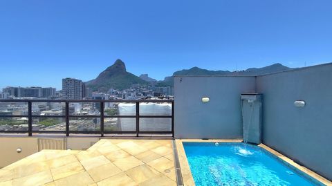 Discover the privilege of living in one of the most desirable locations and with the most beautiful view of Rio de Janeiro! This magnificent linear penthouse in Leblon combines sophistication and exclusivity, with a gourmet area and private pool , as...