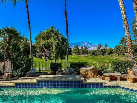 The expansive views of the San Jacinto Mountains are the perfect backdrop to this furnished condominium that is move-in ready. Located at the Rancho Mirage Country Club this property features a private area wall entrance, a double door entry way to a...