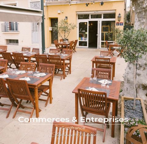 Commerces & Entreprises - Cession du fonds de commerce. Restaurant - Terrasse (brasserie, restauration traditionnelle) situé au cur d'un village prisé à 30 min d'Aix-en-Provence, au milieu des vignobles de la Sainte - Victoire, sur l'avenue principal...