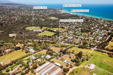 Outstandingly positioned, just minutes to Mount Martha and Mornington beaches and vibrant townships, yet tucked away in an idyllic rural pocket, bordered by bushland reserves, vineyards, Balcombe Creek and The Briars, is this picturesque 6830sqm*/1.7...