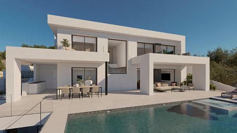 Villa Faro, chalet de lujo moderno en venta en Cumbre del Sol, Benitachell,Alicante. Zona residencial exclusiva, complejo cerrado, fantásticas vistas al mar, calidades gama alta, 3 dormitorios, 5 baños.