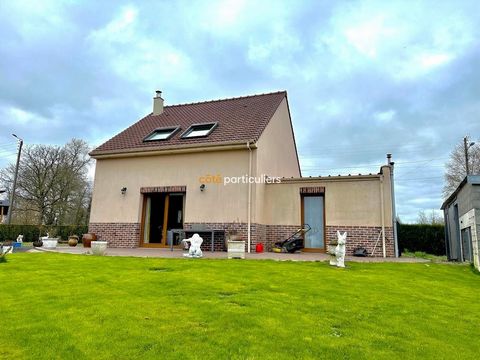 In the axis Doullens-Avesnes le comte, small quiet village, I propose EXCLUSIVELY to the agency this beautiful recent individual pavilion (2013) consisting of an entrance serving a large living room-living room-bright kitchen of approx.50m2 with a hi...