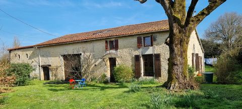 This beautiful stone charentaise house is located in a small hamlet close to the market town of Mansle with its river and water activities, shops and restaurants. On the ground floor, there is a spacious living room with fire place and wood burner, f...