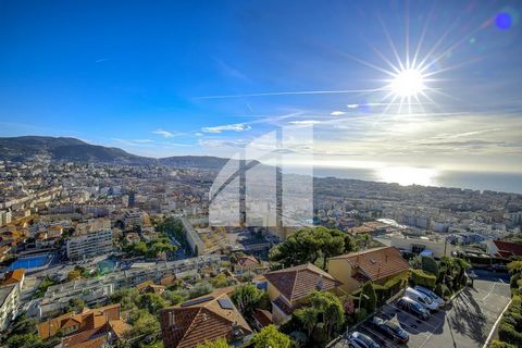 Exclusive Listing: A splendid modern apartment with a large 130 m² terrace, overlooking Nice and offering a magnificent panoramic sea view. It is located in a prestigious building with a swimming pool, a park, and a concierge. The apartment spans ove...