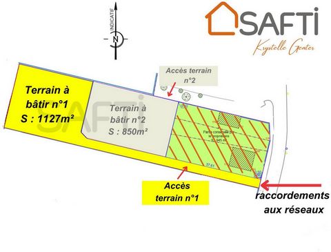 Terrain constructible et viabilisé de 1127m² à Damparis!