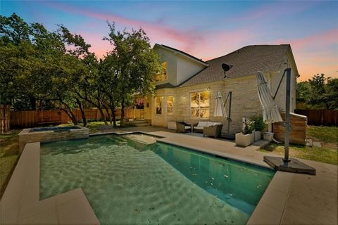 Rare 5 Bed, 4 Full Bath (Master + Guest Suite on Main) home with 3 Car Garage (Not Tandem!), Solar Panels, Pool and Spa and FLAT .25 Acre cul-de-sac lot, less than 5 minute walk to Top Rated Laura Bush Elementary and Canyon Ridge Middle as well as To...