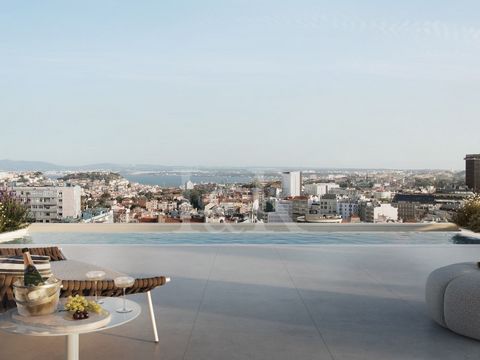 Fabulous 6-bedroom penthouse with a total area of 509 sqm located in the Pulse Lisboa development. The penthouse is spread over floors 11, 12, 13 and 14 of the building where it is located. On the 11th floor there is an 11 sqm hall, a 10 sqm suite an...