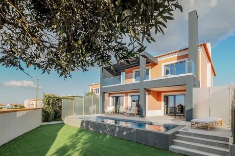 THE ADDED VALUE OF THE PROPERTY: 4 bedroom villa with sea views, located about 2,500 m from the beach of Ribeira d'Ilhas, with garage for 3/4 cars, garden, heated saltwater pool and jacuzzi area. PROPERTY DESCRIPTION: Floor -1: Garage for 3/4 cars Of...