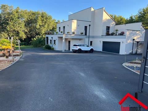 FAUREIMMO.FR/ House comprising: living room with fully equipped open kitchen of 100 m2, 4 bedrooms with dressing room, pantry, garage, bathroom with hammam and shower, shower room, swimming pool with pool house, terrace, fully enclosed and wooded lan...