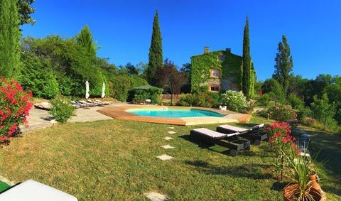 Bastide for sale in MIRABEL AUX BARONNIES Located in the heart of the Natural Régional Park of the Baronnies Provençales This large charming mansion with a useful surface of about 360 sqm is perched on a hillside, isolated among vineyards and olive t...