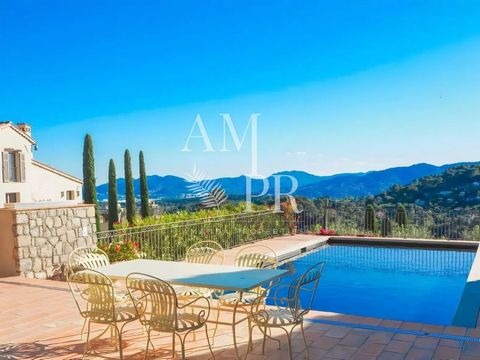 Superb villa with a Provencal character benefiting from an optimal sunshine and offering a magnificent panoramic postcard view of the Cannes hinterland, the mountains, the Esterel, the sea and the bay of Cannes, in absolute calm and just a stone's th...