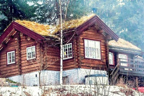 Great log cabin in idyllical surroundings in Hurdal. Short distance to lake with swimming and fishing opportunities in the summer, and to cross-country and alpine skiing in the winter. Pleasant cabin with open kitchen and living room solution with TV...
