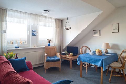 Cozy holiday apartment with a separate twin bedroom and south-facing balcony. Living room with well-equipped kitchen, dining table and couch. From the living room you have a wonderful view of the Wadden Sea and the neighboring islands. Bathroom with ...