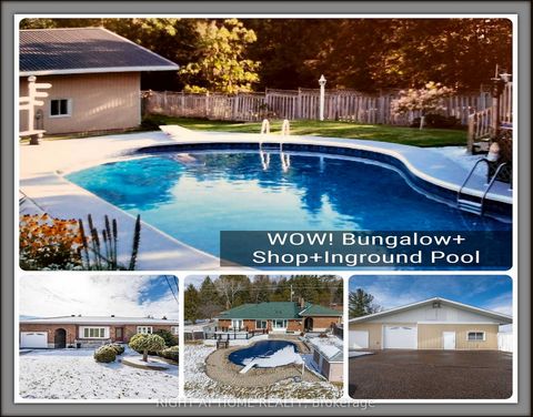 Rarely Offered! BUNGALOW+LARGE SHOP+INGROUND POOL !! 3+1 All Brick Bungalow located mere minutes to Pembroke and Petawawa. Addition of South facing Family Room and Large Primary Bedroom add even more space to entertain and enjoy includes premium blin...