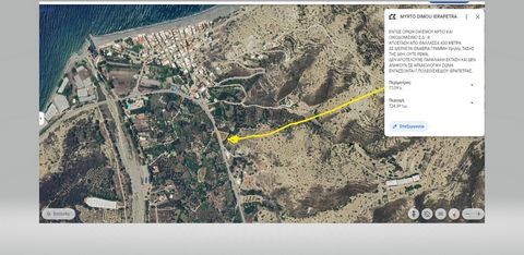 Till salu, Tomt Inom stadsplaner, i området: Ierapetra - Myrtos. Tomten är jämn, byggbar, platt, på allé, har fasad 18,46 m., djup 35,28 m. Den bygger upp till 175 kvm, med en högsta tillåten bygghöjd på 7,5 m. Den är lämplig för: Turist exploatering...