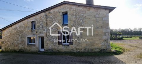 Welcome to this renovation project offering an authentic living environment in a peaceful hamlet in the commune of Puisseguin. This stone house, semi-detached, is an almost blank canvas waiting for your creativity to bring it back to life. On the gro...