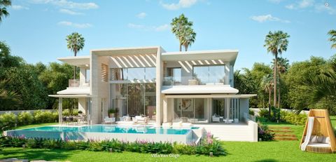 Luxe gloednieuwe villa gelegen in de exclusieve urbanisatie Palo Alto in het noordelijke deel van Marbella Unieke kans voor iedereen die wil genieten van een huis met een sensationeel panoramisch uitzicht op de zee en de bergen omringd door de natuur...