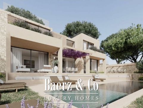 This luxurious new build project of a villa is located in Bendinat, in a sought-after location and very close to the beach and the Royal Golf Course de Bendinat. The constructed area of this property will offer approximately 484 m² which will be dist...