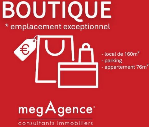 Implantez votre succès au cœur de l’île d’Oléron ! • Local de 160 m² sur l’axe principal, idéal pour commerces et entreprises. • 8 places de parking et espace de livraison pour accueillir vos clients en toute facilité. • Appartement de 76 m² à l’étag...