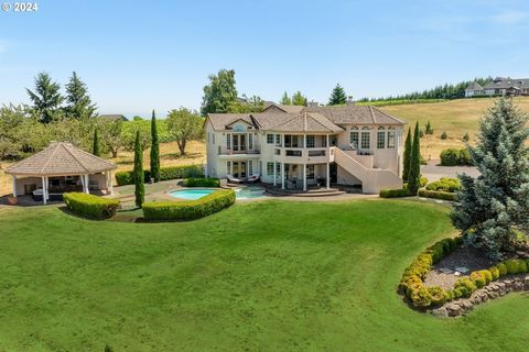 Exquisite lifestyle property awaits at the gateway to wine country! This luxury estate, spanning across 4.85 acres, offers breathtaking sunset views and superlative amenities, including a private vineyard, custom winemaking studio, in-ground pool wit...