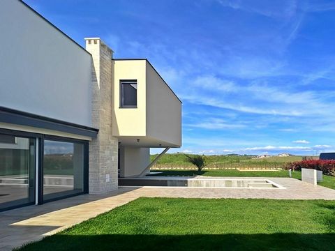 This newly built luxury villa for sale offers stunning panoramic views near Brtonigla. The property is a modern Mediterranean retreat, blending contemporary architecture with the beauty of its natural surroundings. Reflecting a clean modernist design...