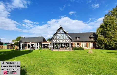 Alexa RICHARD Propriétés privées, J'ai le plaisir de vous faire découvrir cette Maison normande. Au coeur d'un petit hameau entre conches en ouche et Beaumont le Roger petit village de campagne sans vis-à-vis d'une superficie de 230 m2 environ, terra...