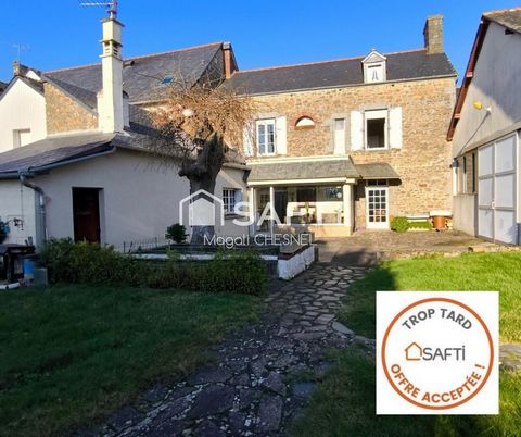 Maison en pierre de caractère d’environ 172 m² (potentiel de 210 m²) sur un terrain de 1210 m².