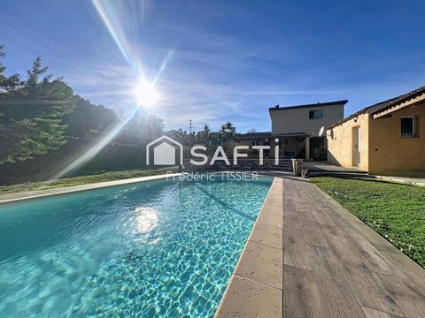 La Roquette s/Siagne : Villa mitoyenne 4 pièces + piscine.