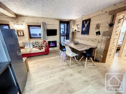 The Moulins apartment is the result of merging two large studios. Completely renovated with taste and quality materials, it's a true cocoon with a mountain-themed decor, right in the heart of the village, with all its conveniences and a bus stop for ...