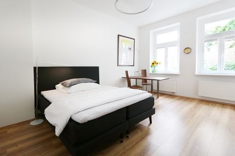 Studio Apartment with designer furniture, modern built in kitchen and bathroom with shower. The apartment is located in a very quiet street in Charlottenburg near S-bahn train Charlottenburg which is within the circular line ring. Close to Kurfürsten...