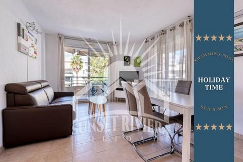 Air-conditioned apartment comfortable 3 room apartment, including 2 bedrooms and 2 terraces in a residence with swimming pool and parking space in the basement with all amenities. Close to shops (5 minutes on foot) and within walking distance. less t...