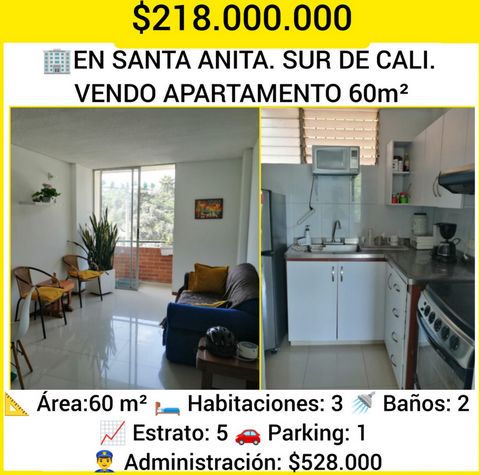 Acogedor apartamento en Santa Anita, ideal para familias o parejas. Cuenta con 3 habitaciones, 2 baños completos, un amplio balcón con vista a la ciudad, y una cómoda sala comedor. Se encuentra en el tercer piso de un edificio sin ascensor, y tiene u...