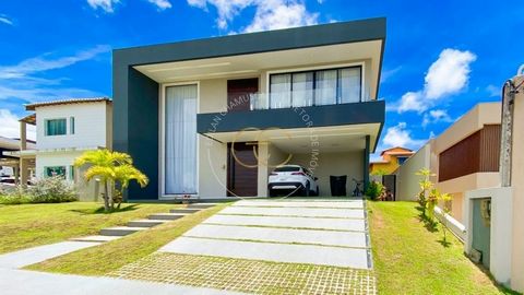 Discover refinement and exclusivity in this stunning home in Alphaville Litoral Norte 3, a residence that redefines the concept of practicality and comfort. With a large plot of 482m² and an imposing construction of 320m², this property is a true hav...
