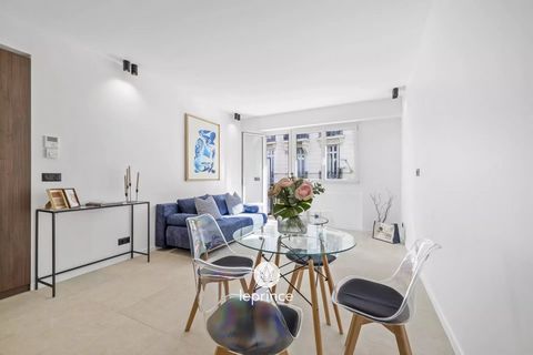 Nice Clemenceau: Newly renovated 3-room apartment boasting a spacious south-facing balcony on an upper floor with elevator access in a modern building on Clemenceau Avenue, at the heart of the Musicians Quarter. Entrance, large living room opening on...